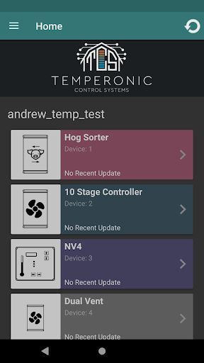 Temperonic Control Systems Screen 2