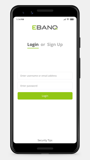 Android application EBANQ screenshort