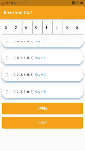 Insertion Sort Screen 2