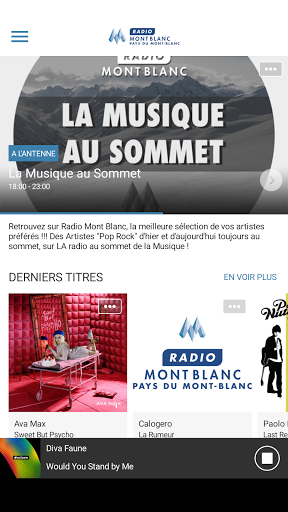 Android application Radio Mont Blanc screenshort