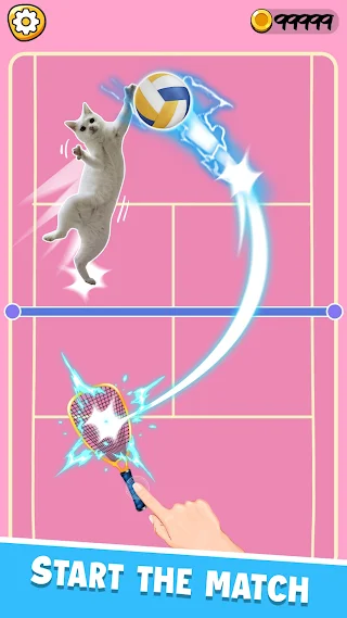 Cat Play Tennis: Meme Sport - Screenshot 3