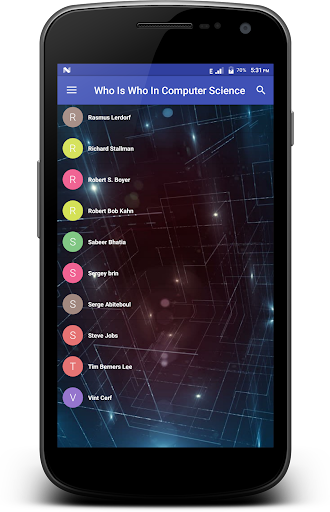Android application Who Is Who In ComputerScience screenshort