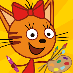 Значок приложения "Три Кота. Раскраска для детей"