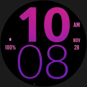 Pink Purple Large Watch Face