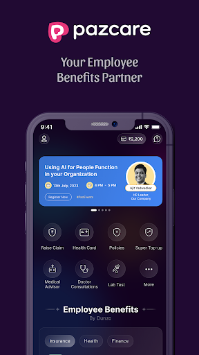 Android application Pazcare screenshort