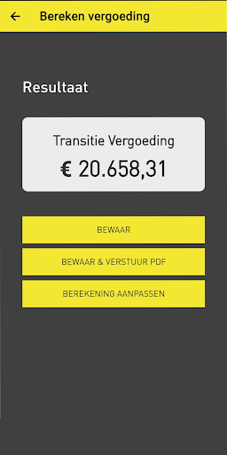 Workx Transitievergoeding App Screen 3