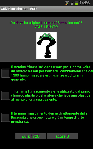 Android application Rinascimento 1400 Quiz Arte screenshort