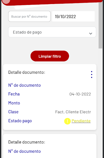 Cliente Colun App Screen 2