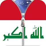 Iraq flag zipper Lock Screen icon