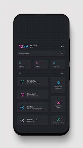 Neomix KLWP theme Screen 3
