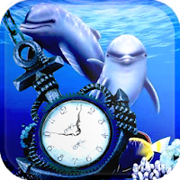 Aquarium Live Wallpaper - Analog Clock