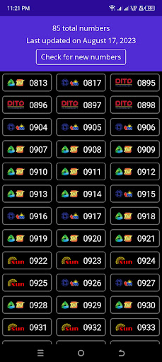 Telco Prefix PH Screen 2