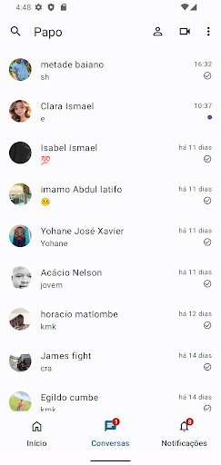 Android application Papo - Encontre Novas Amizades screenshort