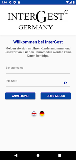 Android application InterGest screenshort
