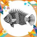 Cover Image of Download Coloring Book: Fish Mandala  APK