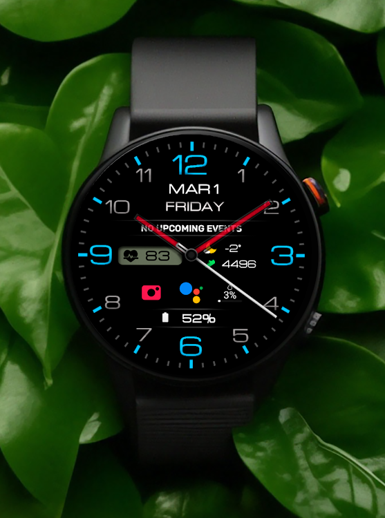 WIN Classic Black Watch Face - New - (Android)