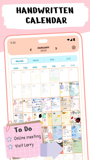 Android application Pencil calendar: Day planner screenshort