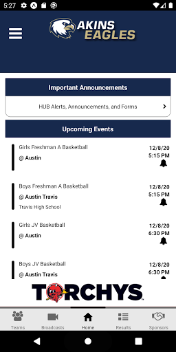 Austin ISD Athletics Screen 3