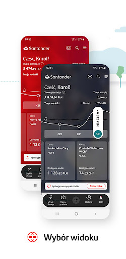 Screenshot of Santander mobile