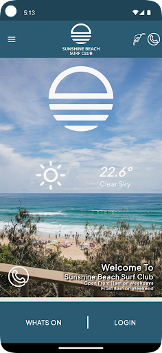 Android application Sunshine Beach Surf Club screenshort