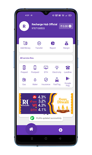 Android application Recharge Hub -commision app screenshort