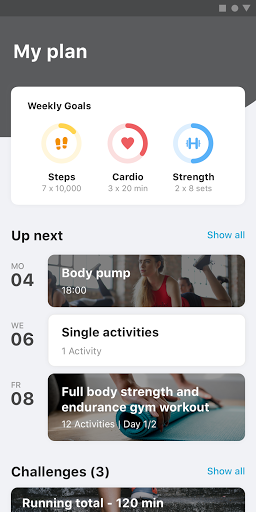Android application Energy Fitness Professionals screenshort
