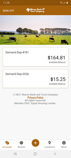 MBTC Mobile Banking Screen 2