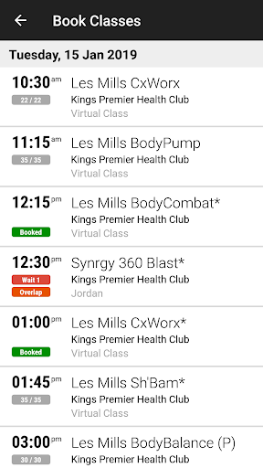 Kings & Marina Health Clubs Screen 2