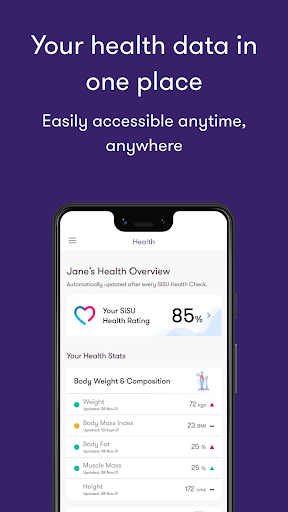 Android application SiSU Health Mobile App screenshort