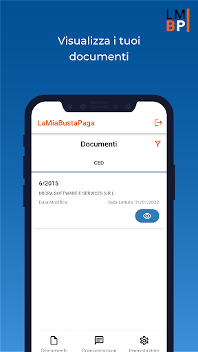 Android application LaMiaBustaPaga screenshort
