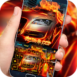 Luxury Super Speed ​​Fire Car Keyboard Theme icon