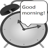 Speaking alarm clock icon