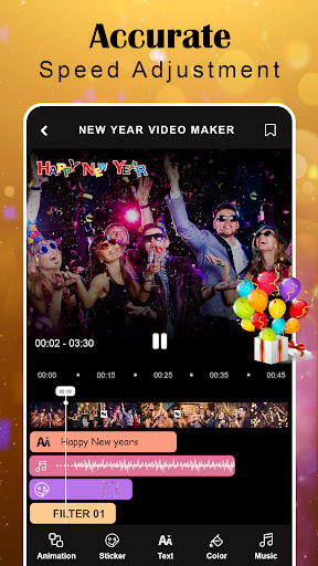 Happy NewYear Video Maker Screen 2