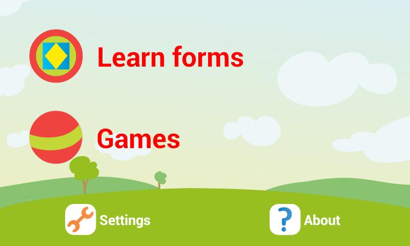 Android application Learn forms, figures, shapes for kids screenshort