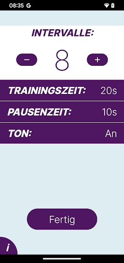 Zabata – Tabata Training Timer Screen 2