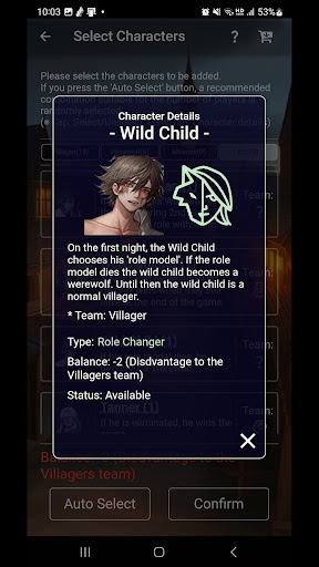 Werewolf Moderator Screen 2