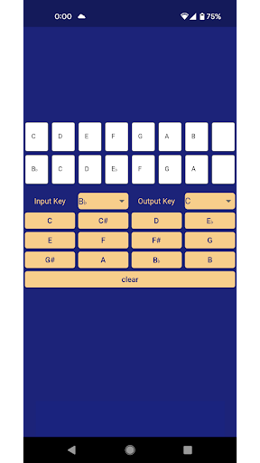 Android application Transpose Music Notes screenshort