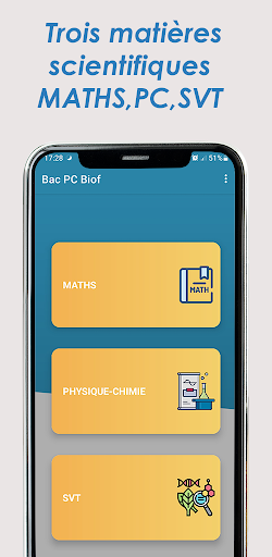 Android application Examens nationaux Bac PC Biof screenshort