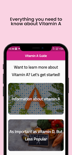 Android application Vitamin A Guide screenshort