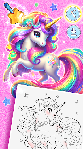 Screenshot of Princess Game Fantasy Coloring