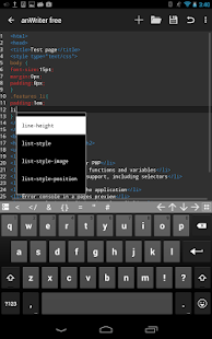 anWriter HTML editor Screenshot