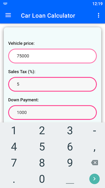 Car Loan Calculator - 12 - (Android)