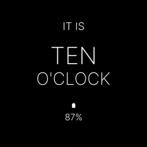 English Word Clock Watch Face logo