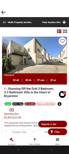 Sibanyoni Auctions Screen 2