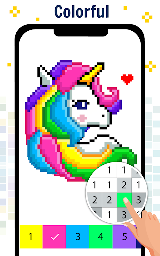 Pixel Art Color by number - Coloring Book Games screenshots 1