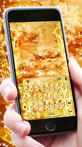 Android application Luxury Shining Golden Keyboard screenshort