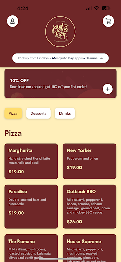 Android application Cut & Run Pizza screenshort