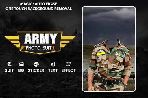 Army Photo Suit Editor Screen 2