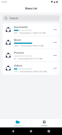 Android application LANSOL Datafant screenshort