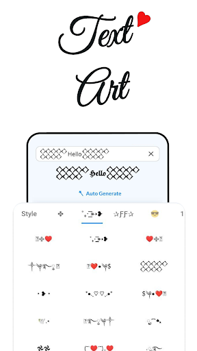 Screenshot of Stylish Text- Letter Style Art